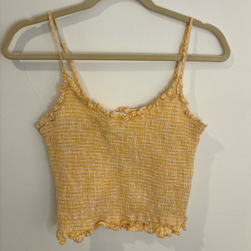 Wild Honey Smocked Top in Yellow, Size M